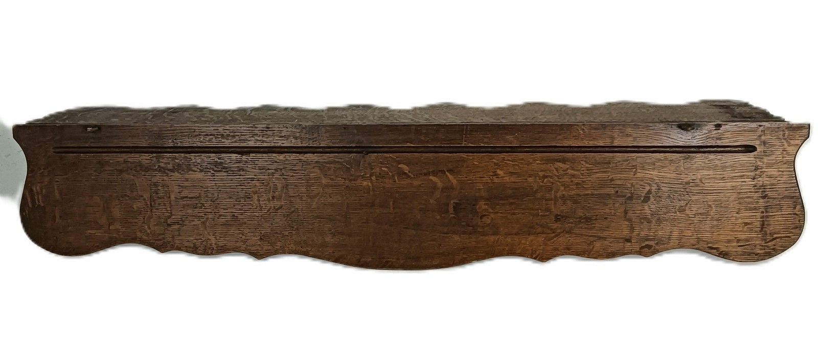 Hand Carved Wood Antique Coat Hat Kitchen Hallway Rack Ornate 8 Hooks Large photo vintage