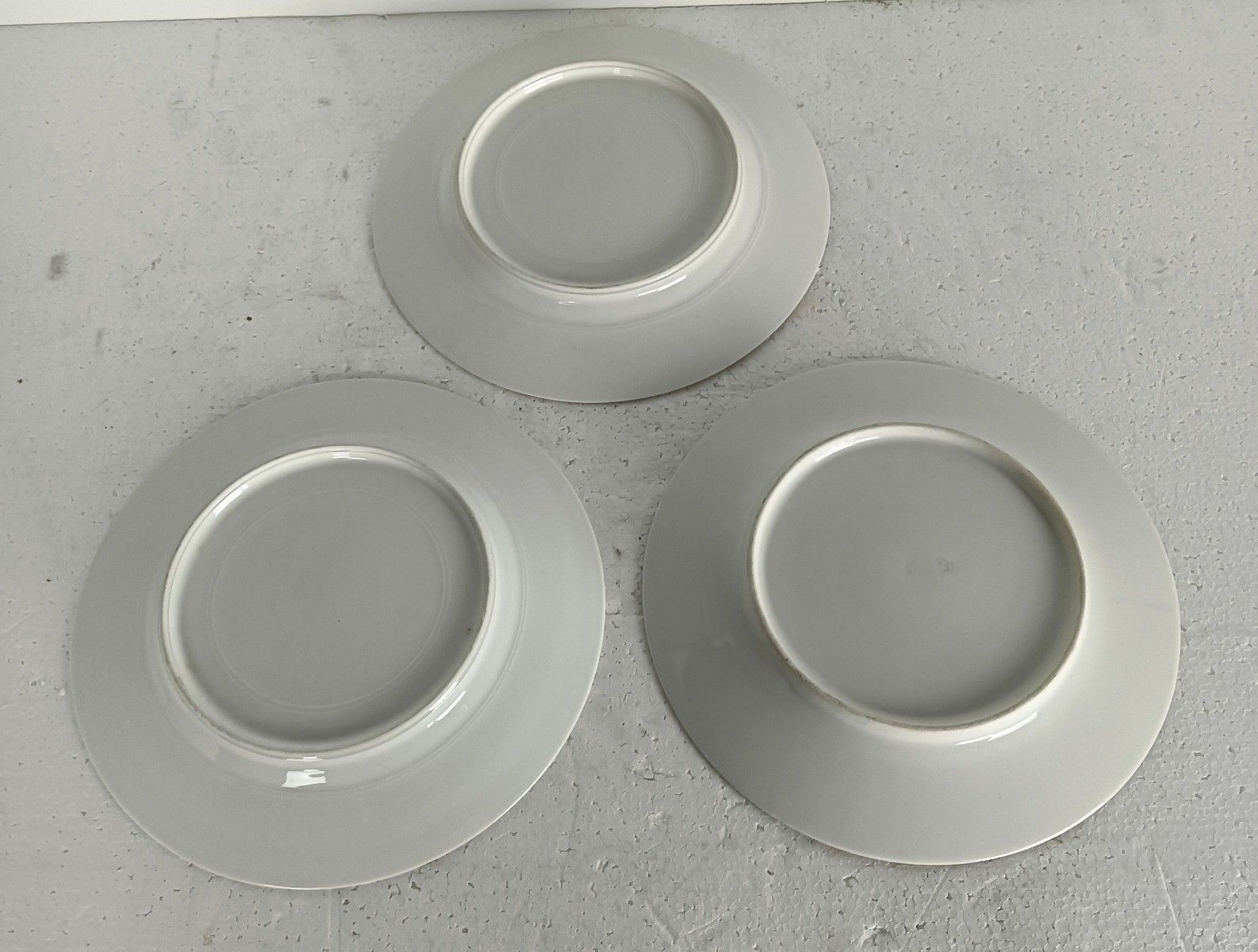 Set Of 3 Victorian Antique 19th Century Breakfast Plates Hand Painted Flowers Bu photo vinterior