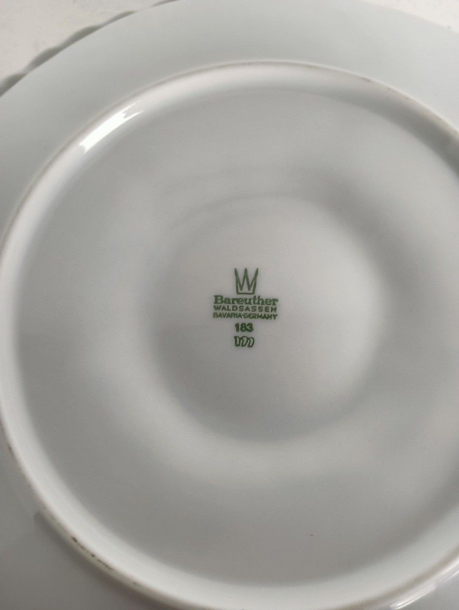 Set Of 6 Oyster Plates Porcelaine White  Germany Waldsassen Bareuther Bavaria VI photo Home Decor