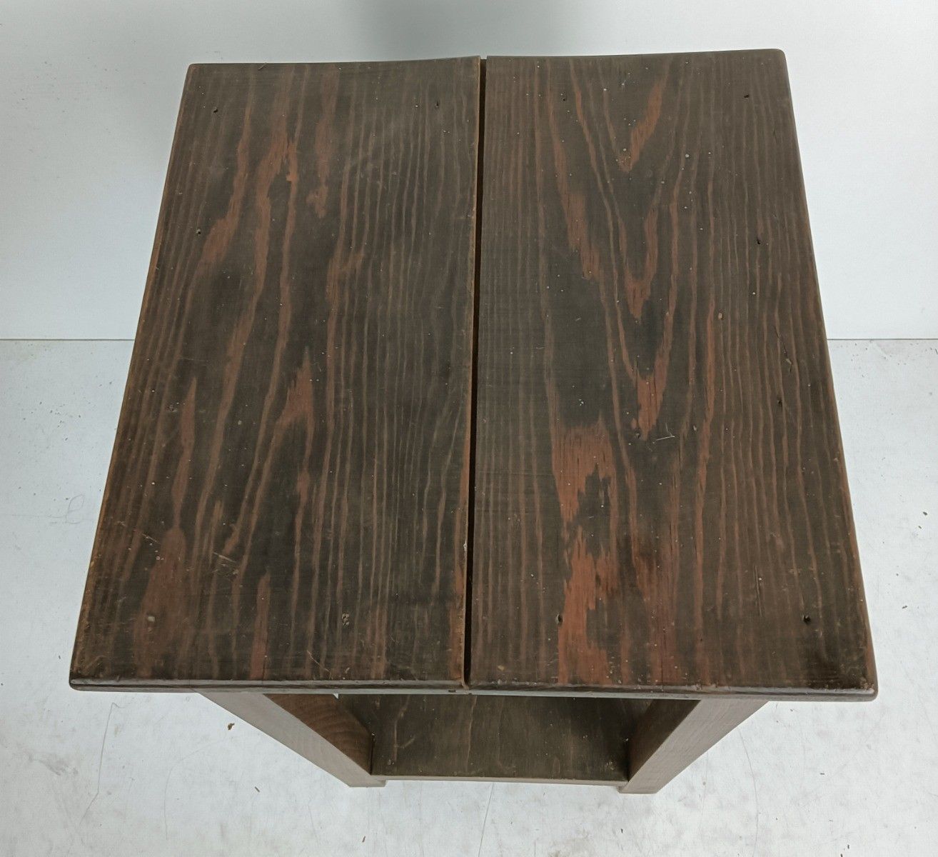 Vintage Carved Wooden Pedestal Plant Stand Two Tier Side Table Bonsai Table photo buy