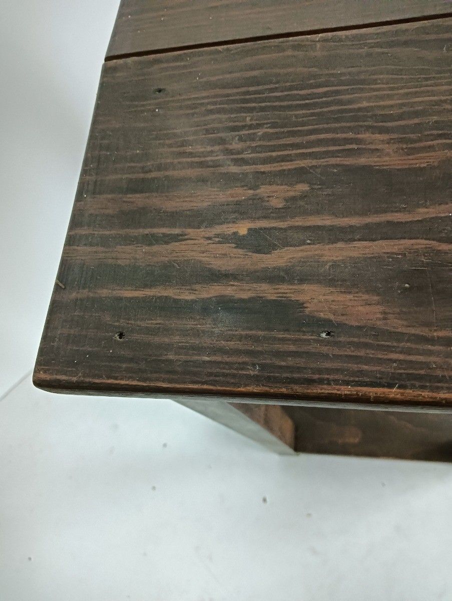 photo furniture Vintage Carved Wooden Pedestal Plant Stand Two Tier Side Table Bonsai Table