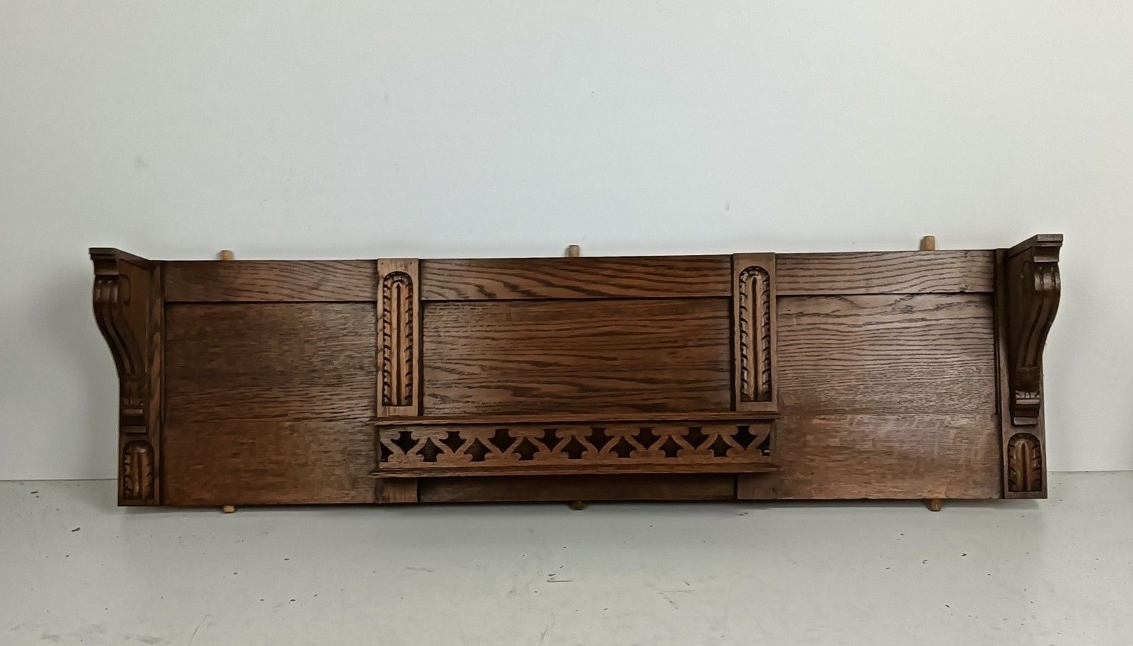 Xl Antique Carved Wood Ornate Pediment Over Door Top Cabinet Reclaimed Architect photo furniture