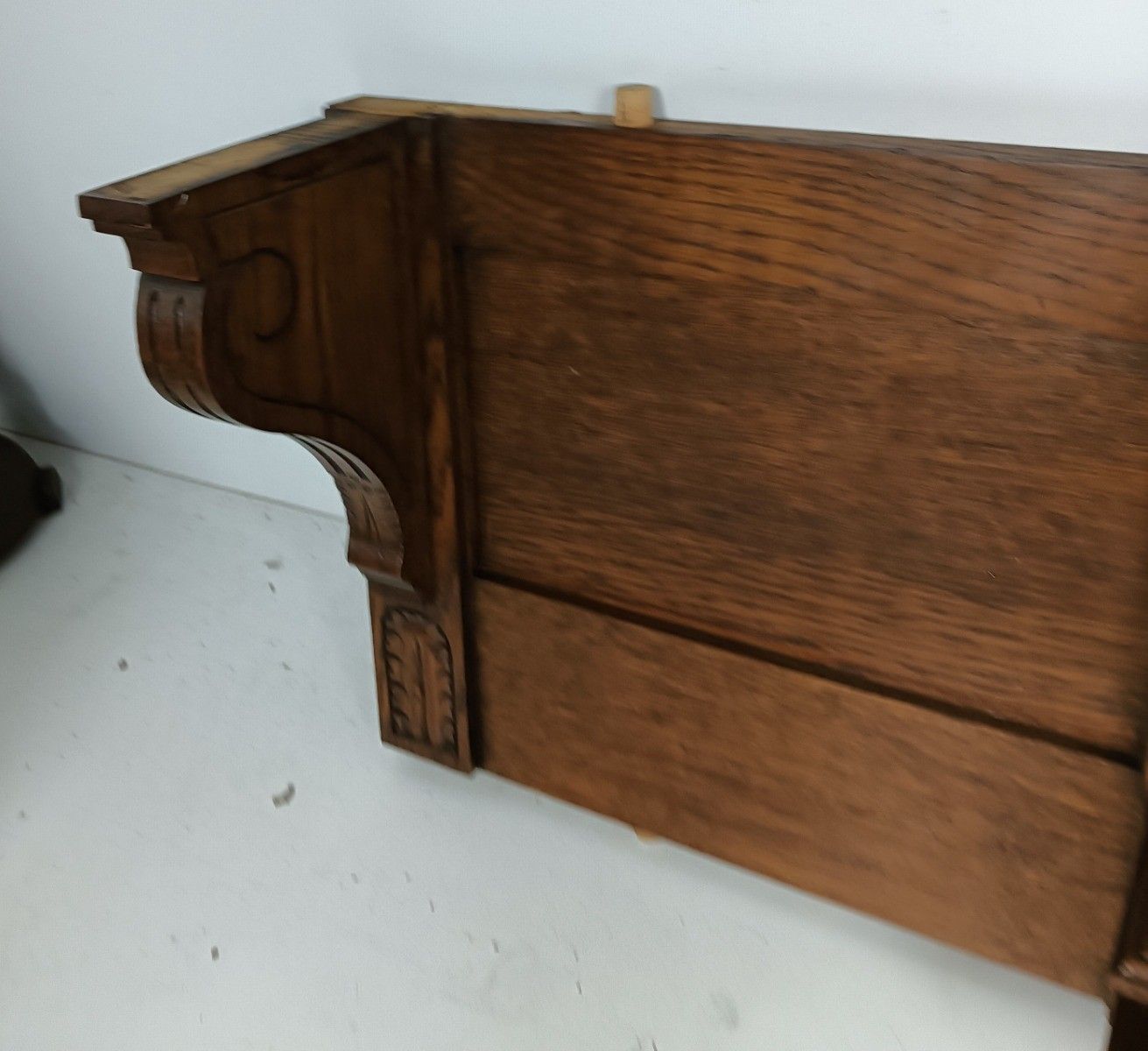 Xl Antique Carved Wood Ornate Pediment Over Door Top Cabinet Reclaimed Architect photo buy