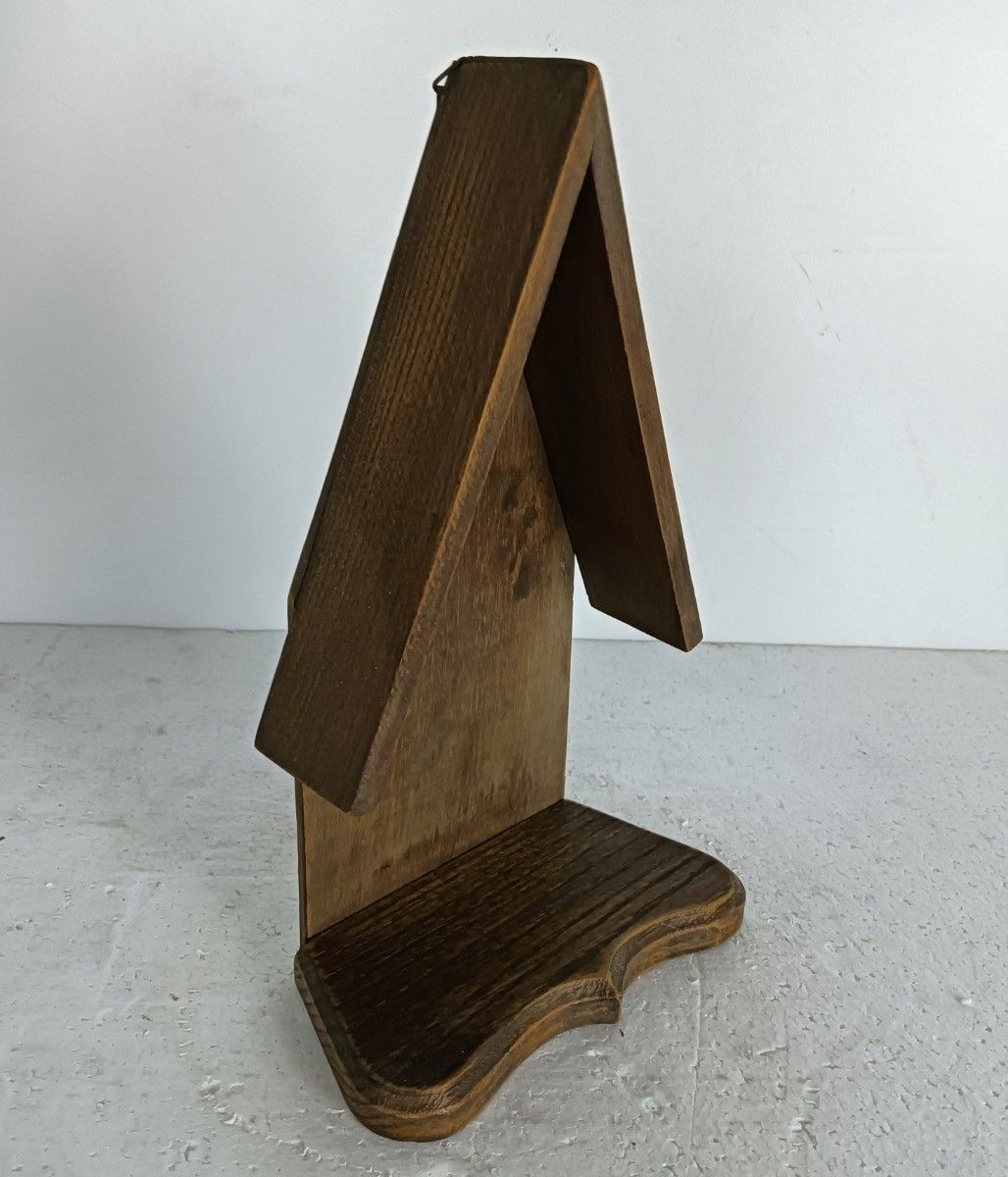 Chapel Niche For Statue,  Vintage Wood Carved Wood Standing Hanging  Small photo for sale