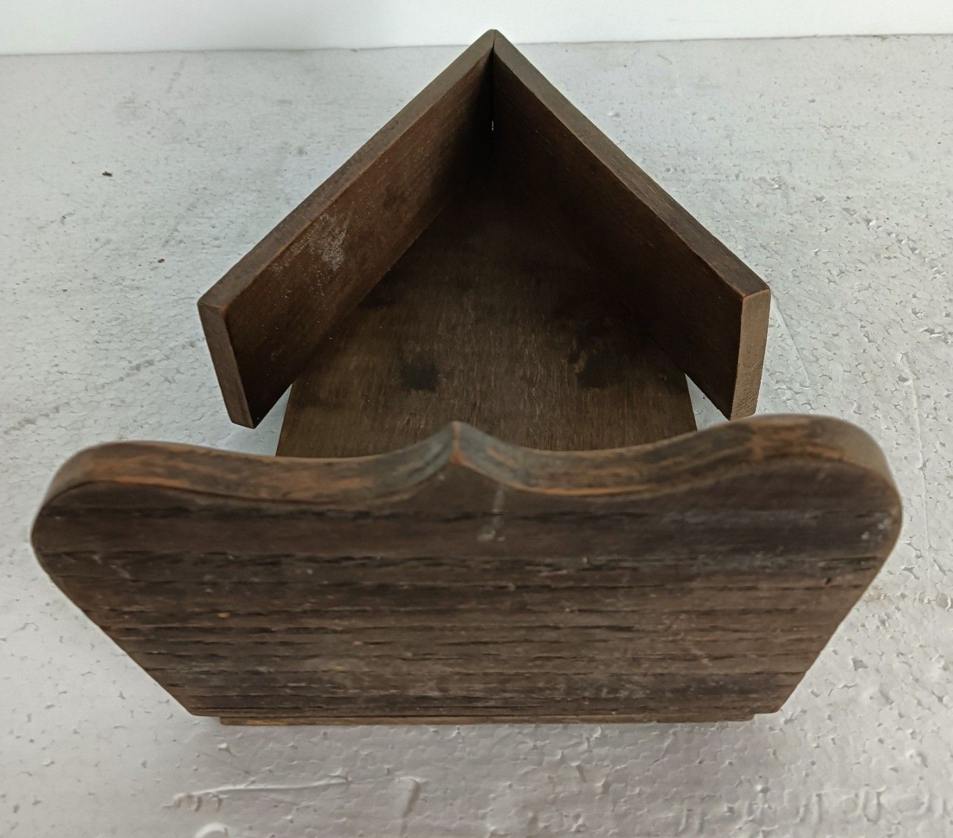 Chapel Niche For Statue,  Vintage Wood Carved Wood Standing Hanging  Small photo Art
