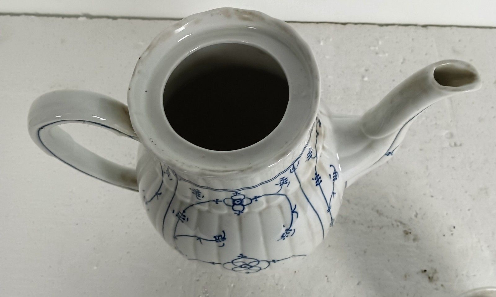 Vintage Boch Copenhagen Kopenhagen Fluted Teapot Coffee Pot  Iconic Design photo vinterior