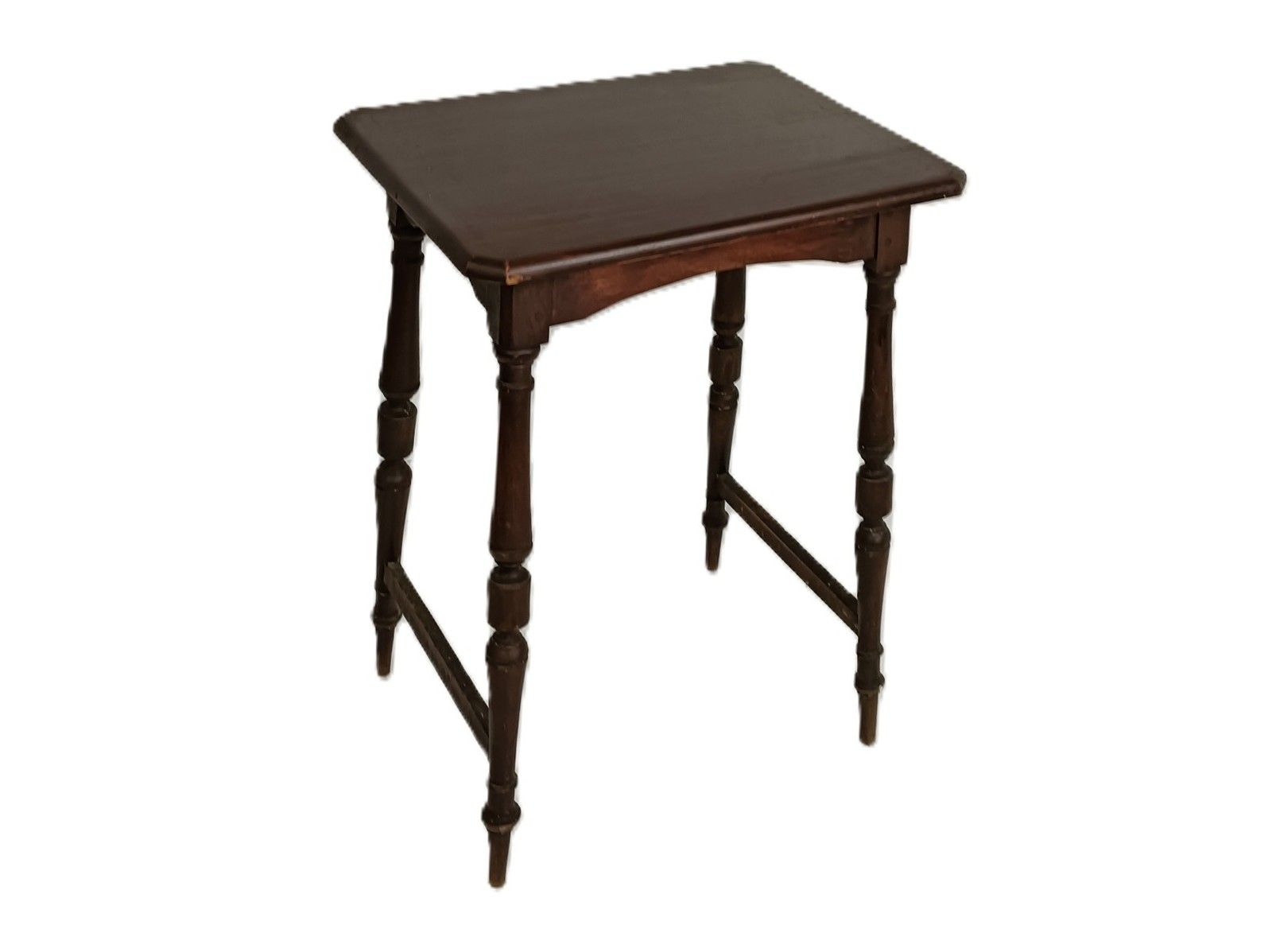 Antique Side Occasional Table Carved Wood Lovely Barn Style photo 225.0