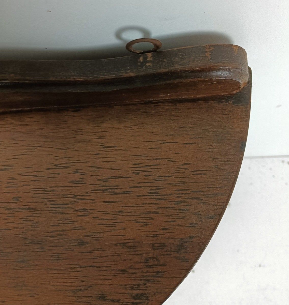 Vintage Display Standing Cabinet Wood Bent Glass Lovely photo 269.0