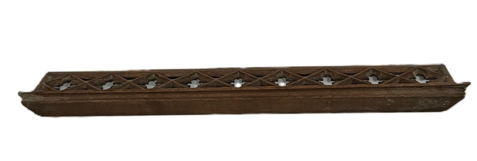 Gothic Slat Pediment Over Door Antique Carved Wood Reclaimed Architectural photo Home Fixtures