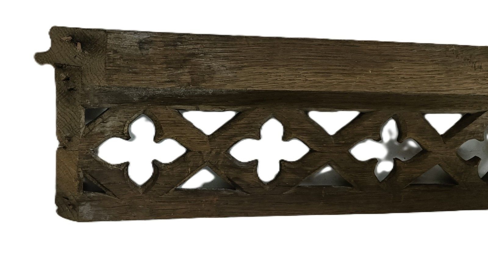 Gothic Slat Pediment Over Door Antique Carved Wood Reclaimed Architectural photo vinterior
