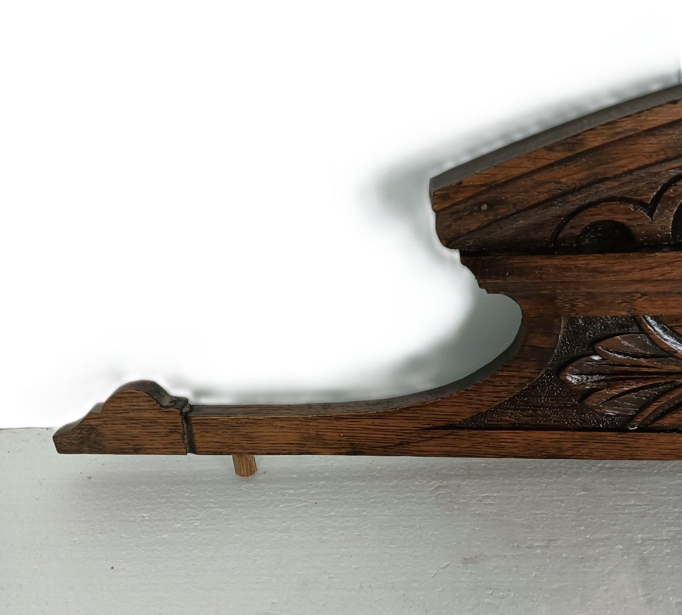 Pediment Antique Ornate Carved Wood Over Door Trim Architectural Salvaged photo Home Decor