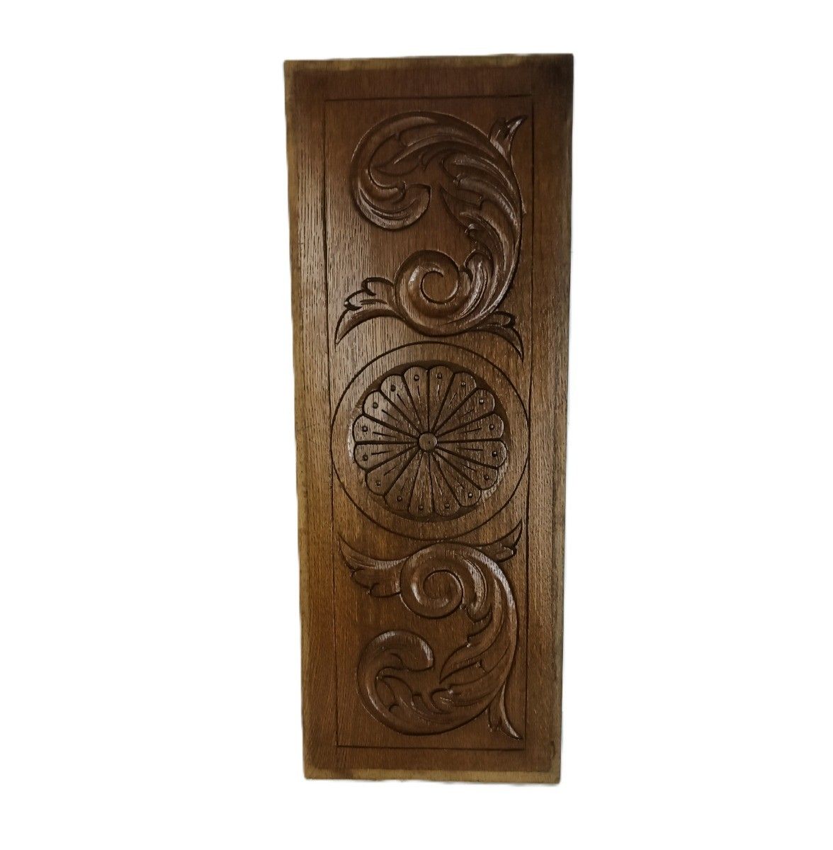 Antique Ornate Carved Wooden Plank Pediment Trim  Reclaimed Architectural Board photo furniture