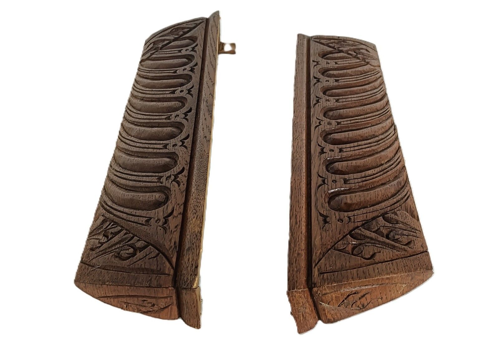 Set Of 2 Trims Corbels Pediments Carved  Wood Reclaimed Antique Salvaged Archite photo Home Decor