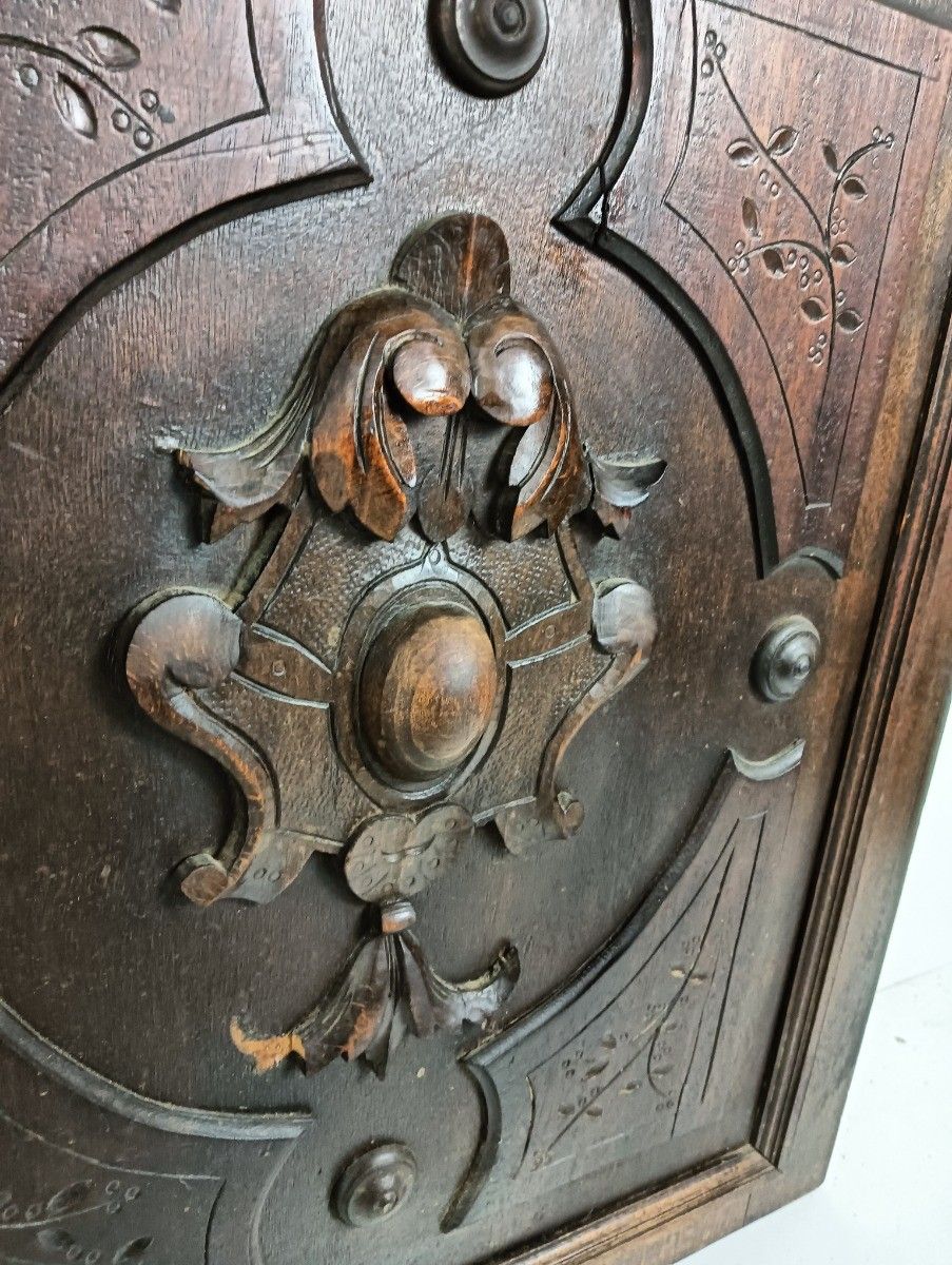 Antique  Couple Of Hand Carved  Wooden Door Panels  Reclaimed Architectural Bas photo Home Fixtures