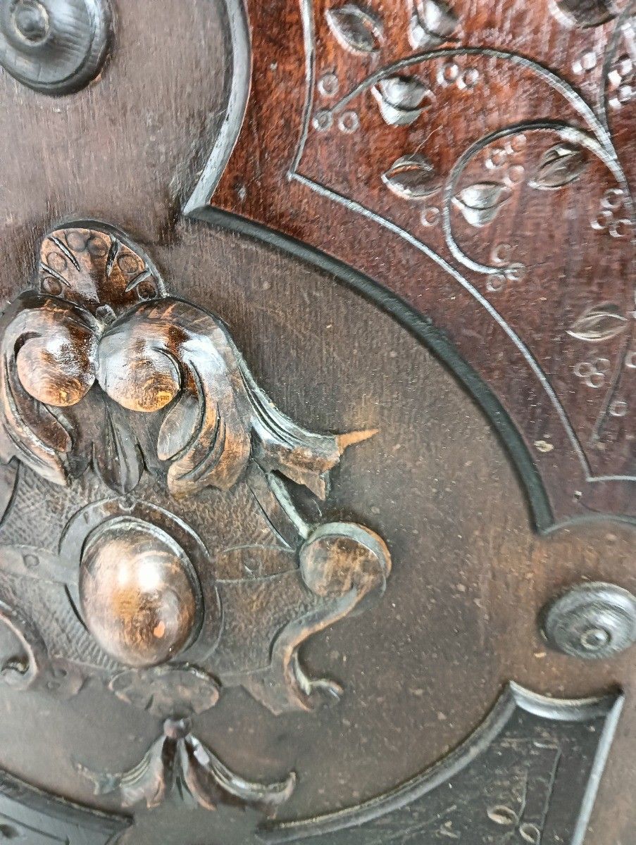 Antique  Couple Of Hand Carved  Wooden Door Panels  Reclaimed Architectural Bas photo vintage