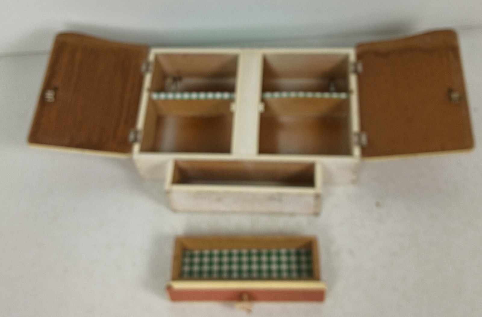 Vintage Modernist Pop Art Medicine Apothecary Hanging Cabinet Painted Pink photo buy
