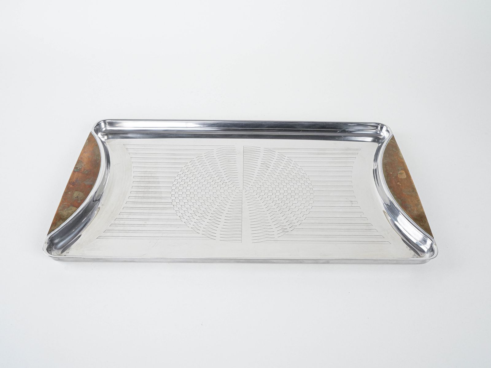 Stainless Steel Tray, German Design, 1970s, Manufactured By Gottinghen photo for sale