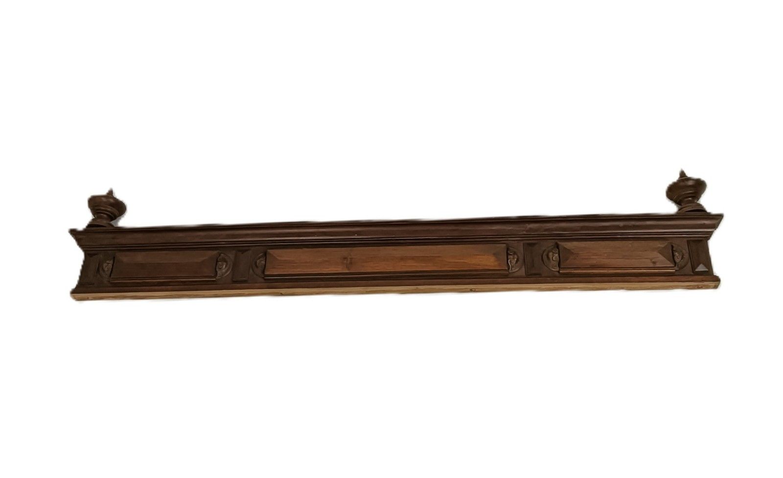 Very Large Antique Pediment Over Door Ornate Carved Wood Reclaimed Architectural photo Home Decor