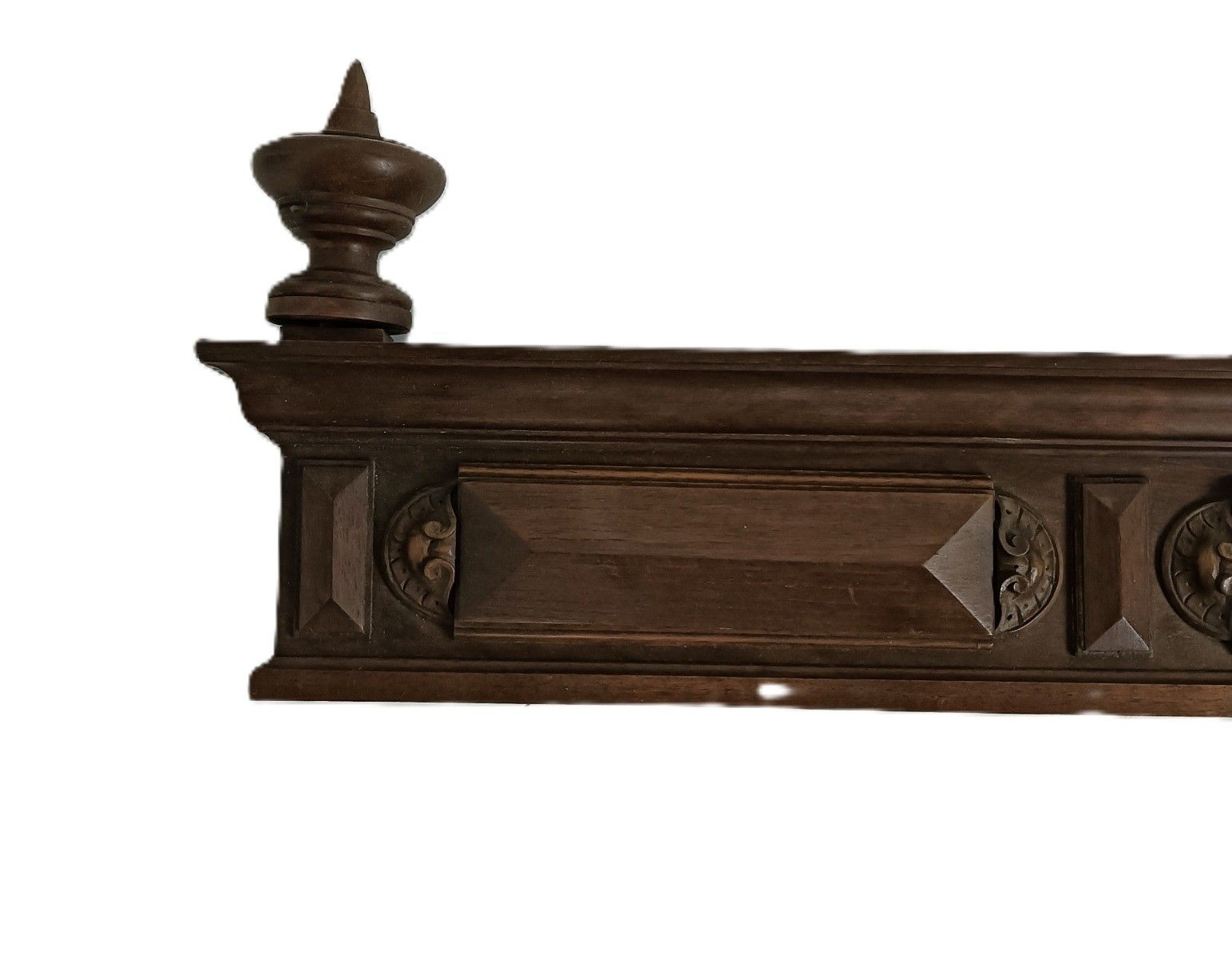 Very Large Antique Pediment Over Door Ornate Carved Wood Reclaimed Architectural photo 381.0