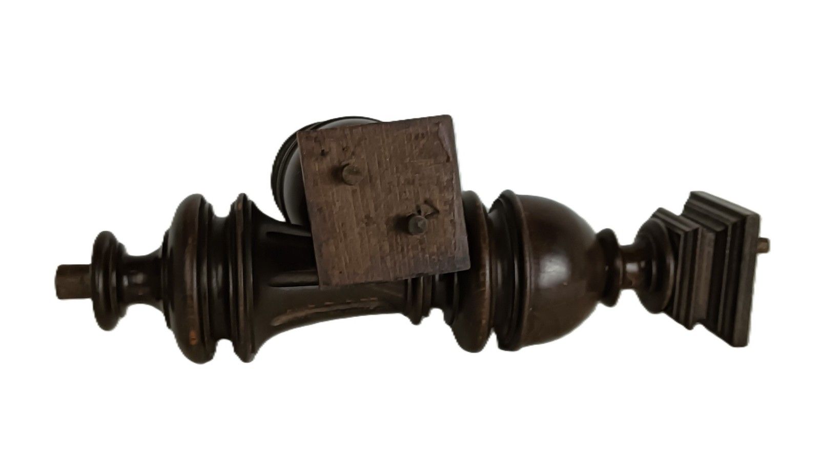 Set Of 2 Reclaimed Carved Wood Large Spindles Balusters Trim Posts Pillars Salva photo for sale