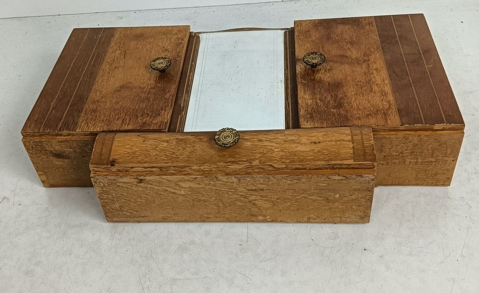 Art Deco Antique Double Medicine Wall Cabinet Apothecary Shaving Cabinet Rockabi photo 359.0