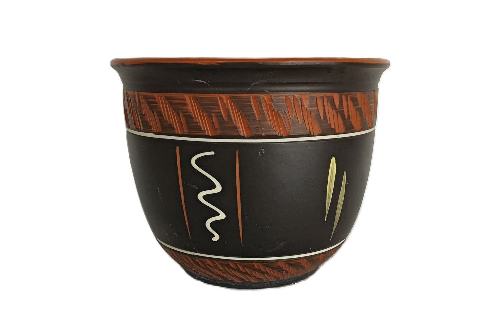 Mid Century  übertopf Blumentopf Cache Pot  Ceramik Alfred Krup Abstract