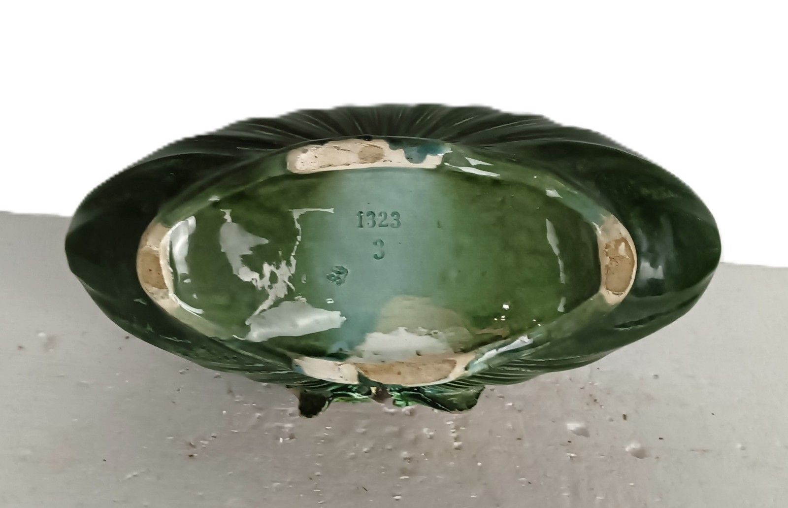 Art Nouveau Planter Cache Pot French Pottery Faience Majolica Flowers Art Deco B photo for sale