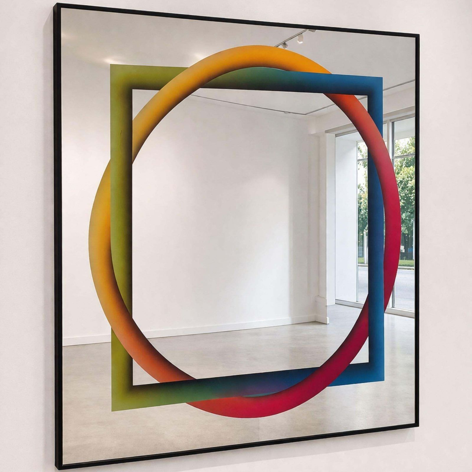Rare Geometric Mirror By Rogelio Polesello For Morphos Acerbis, Italy, 1970s photo 3022.0