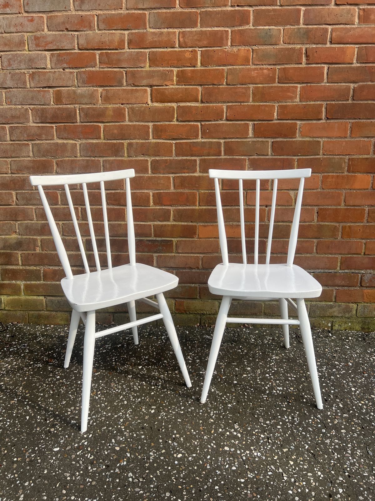 Vintage Pair Of 1960s Ercol 391 Dining Chairs