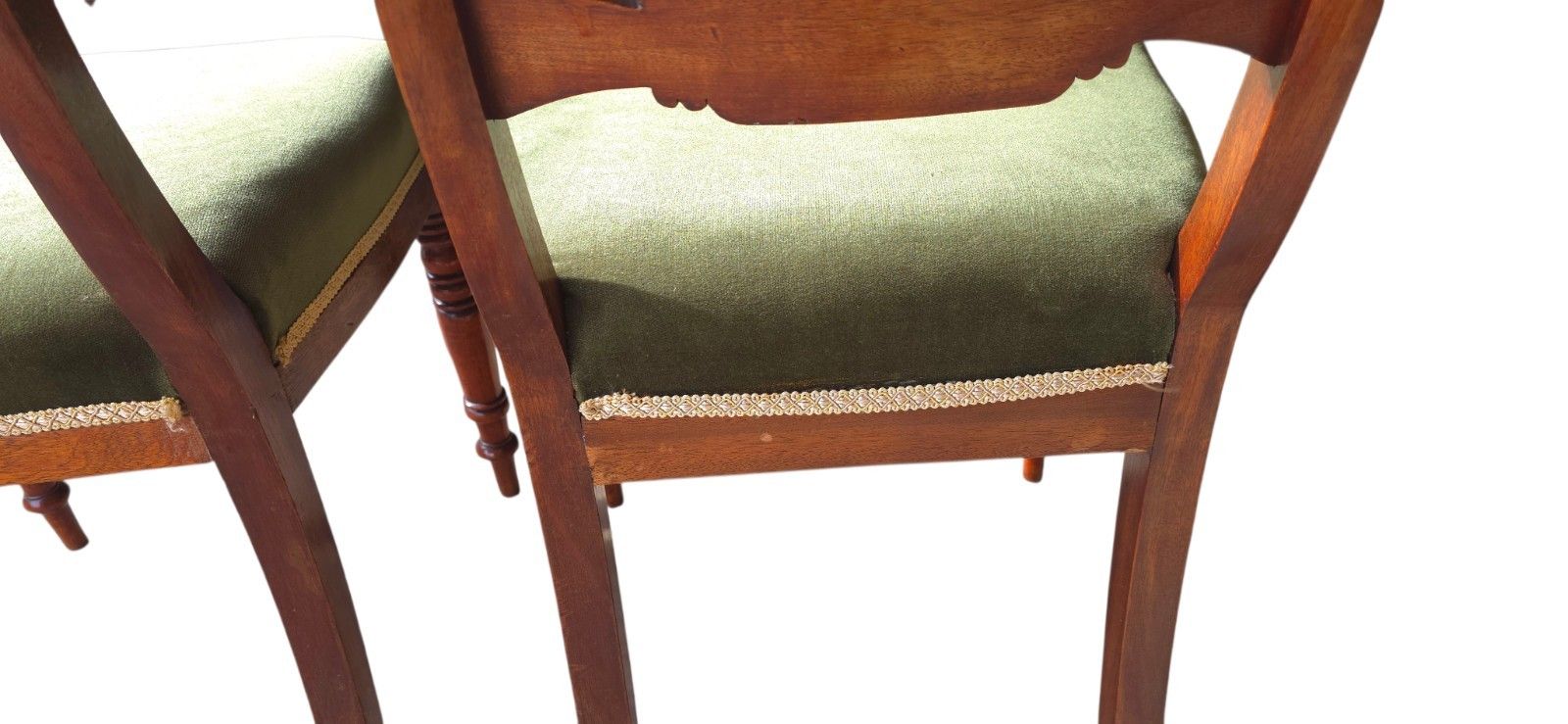 Set Of 4 Antique Regency Mahogany Bar Back Dining Chairs C.1835 photo 295.0