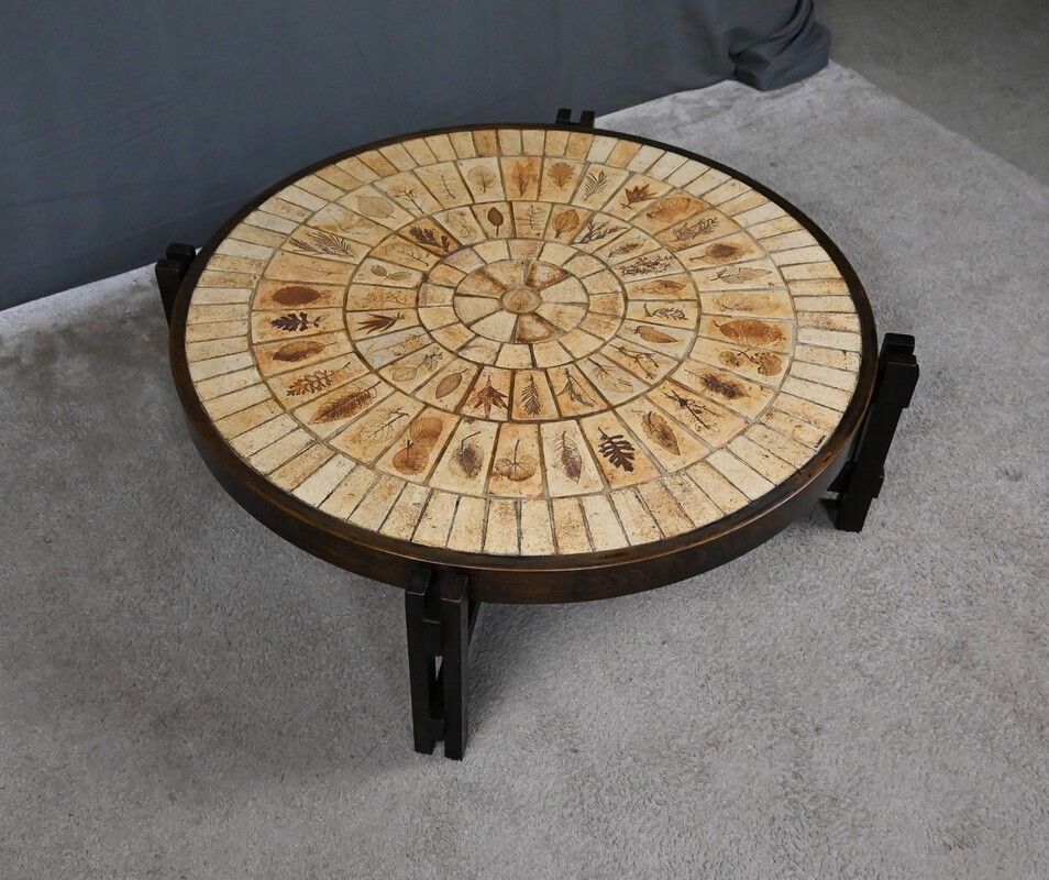 Coffee Table Signed R. Capron, Les Herbiers Collection, Vallauris – 1960 photo 2370.0