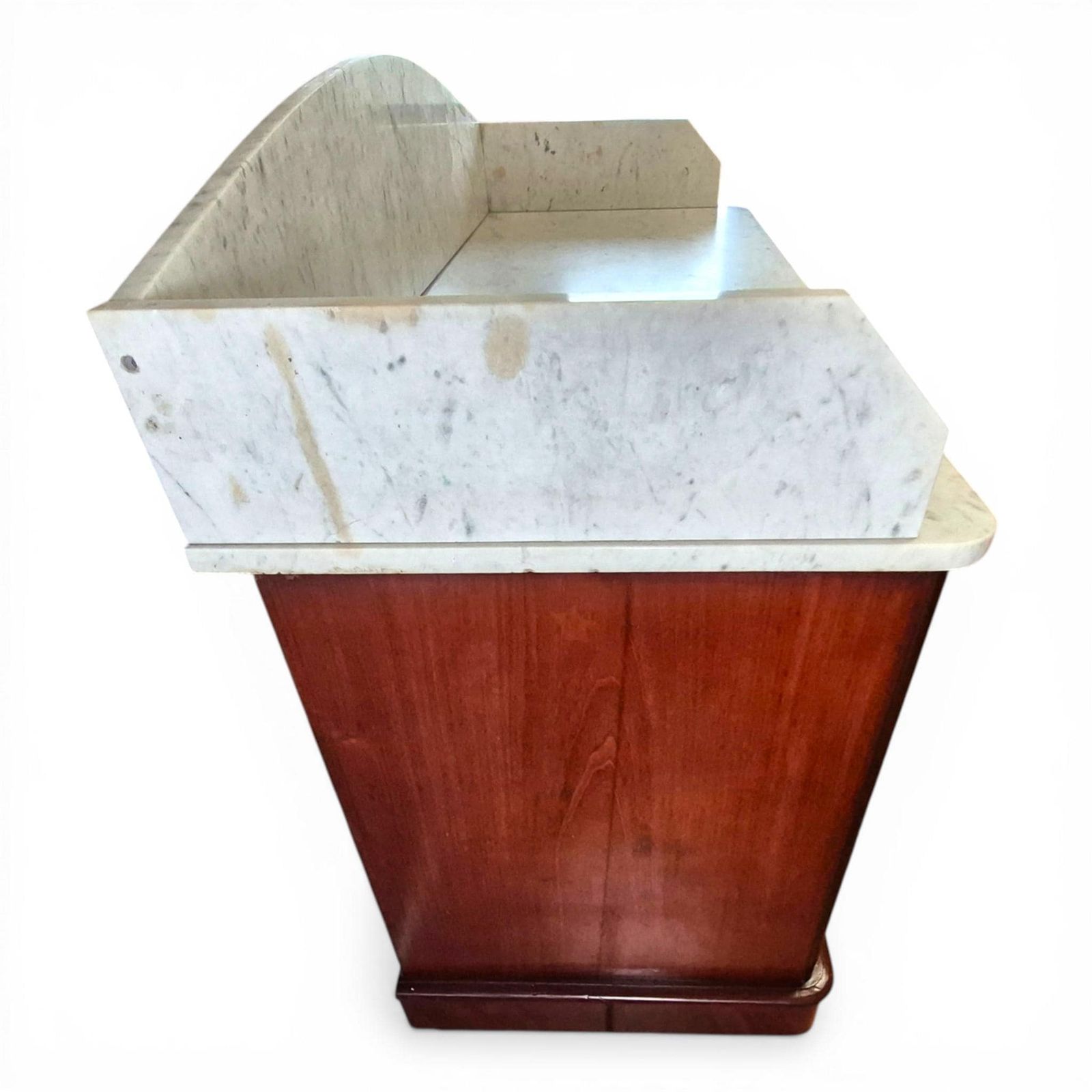 photo furniture Antique Victorian Marble Top Sideboard Mahogany Chest Kitchen Unit
