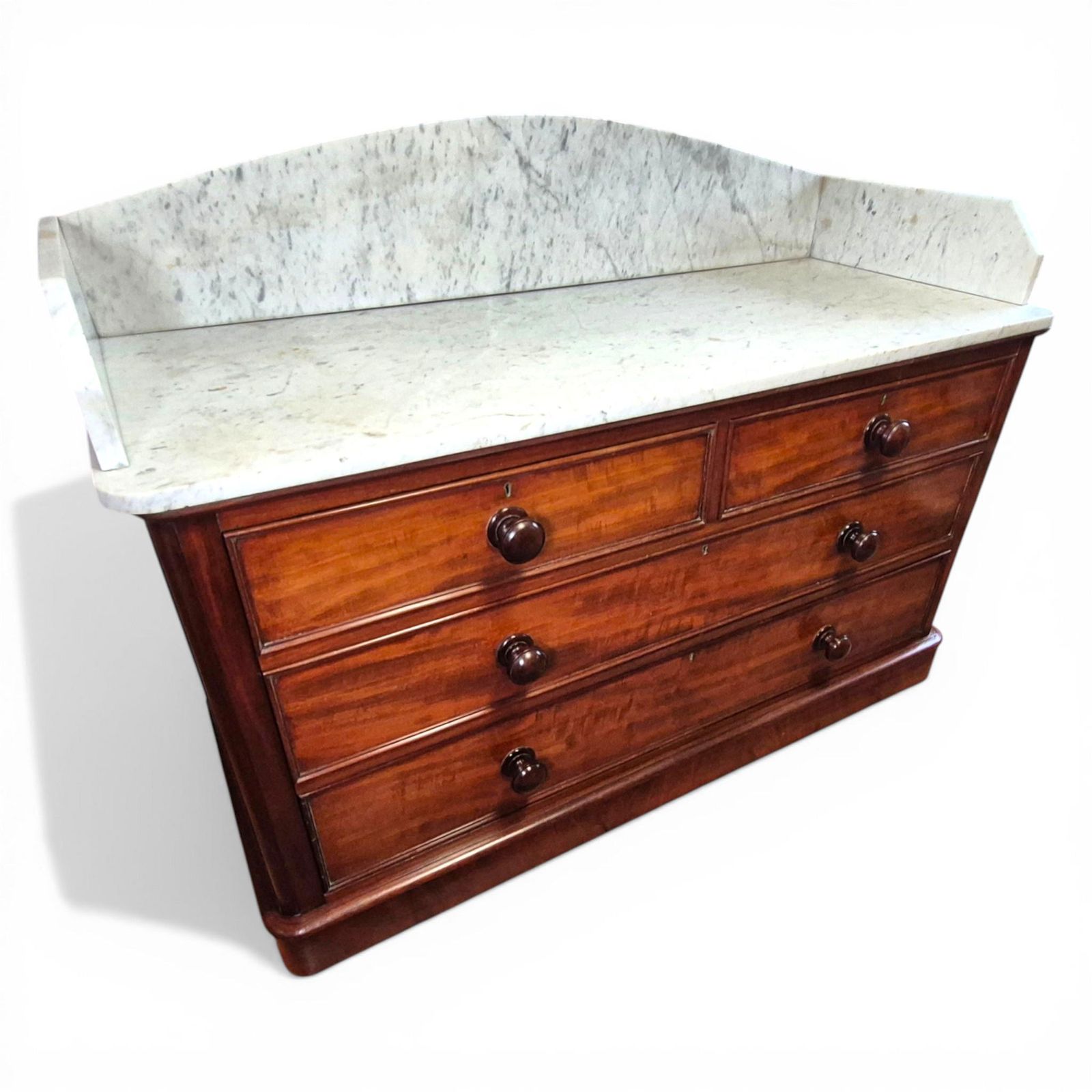 photo buy Antique Victorian Marble Top Sideboard Mahogany Chest Kitchen Unit