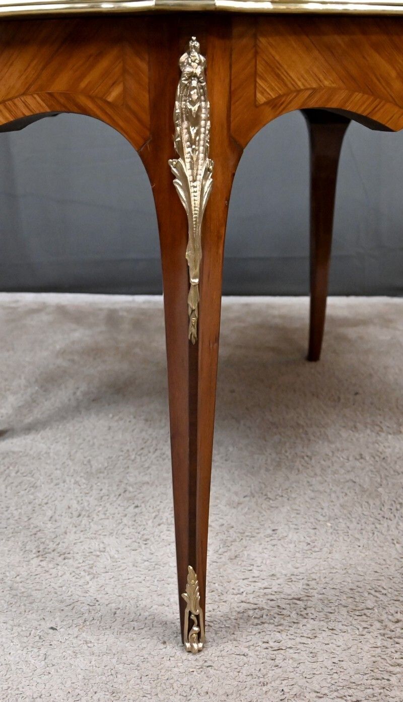 Furniture Louis XV Style Marquetry Coffee Table – Mid 20th Century photo