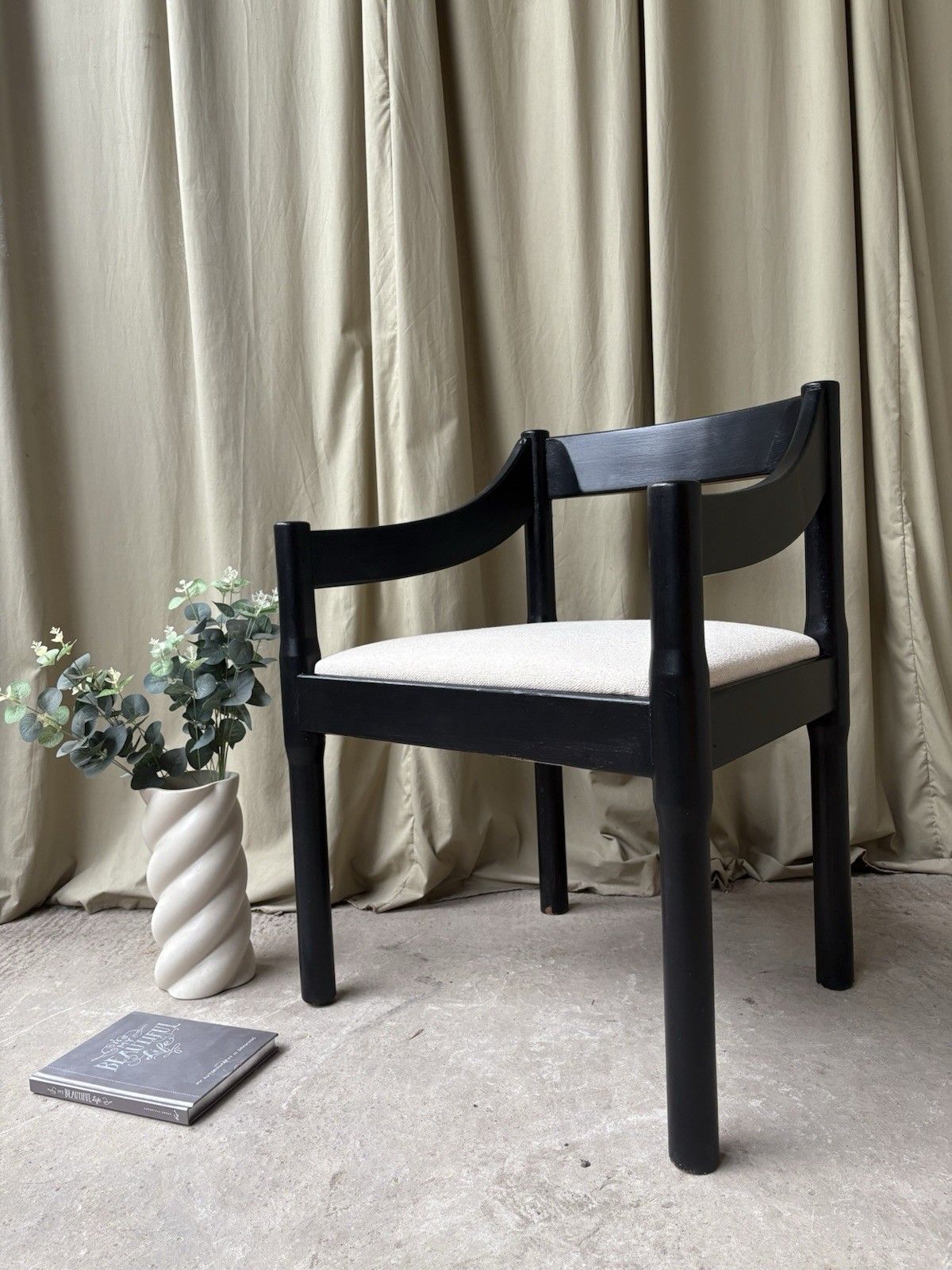 Vtg Mid Century Vico Magistretti Carimate Chair Armchair Desk Chair Danish R1132