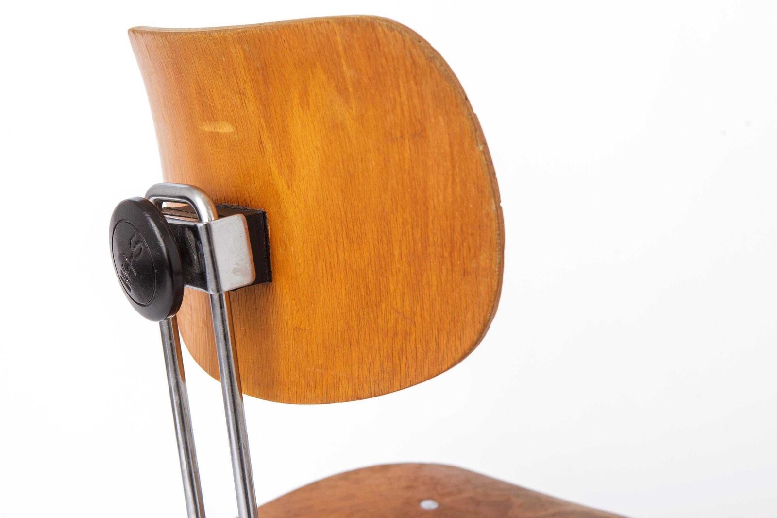 Egon Eiermann Swivel Chair For Wilde & Spieth, Bauhaus Desk Chair 1950s, German Industrial Beech Chair photo buy