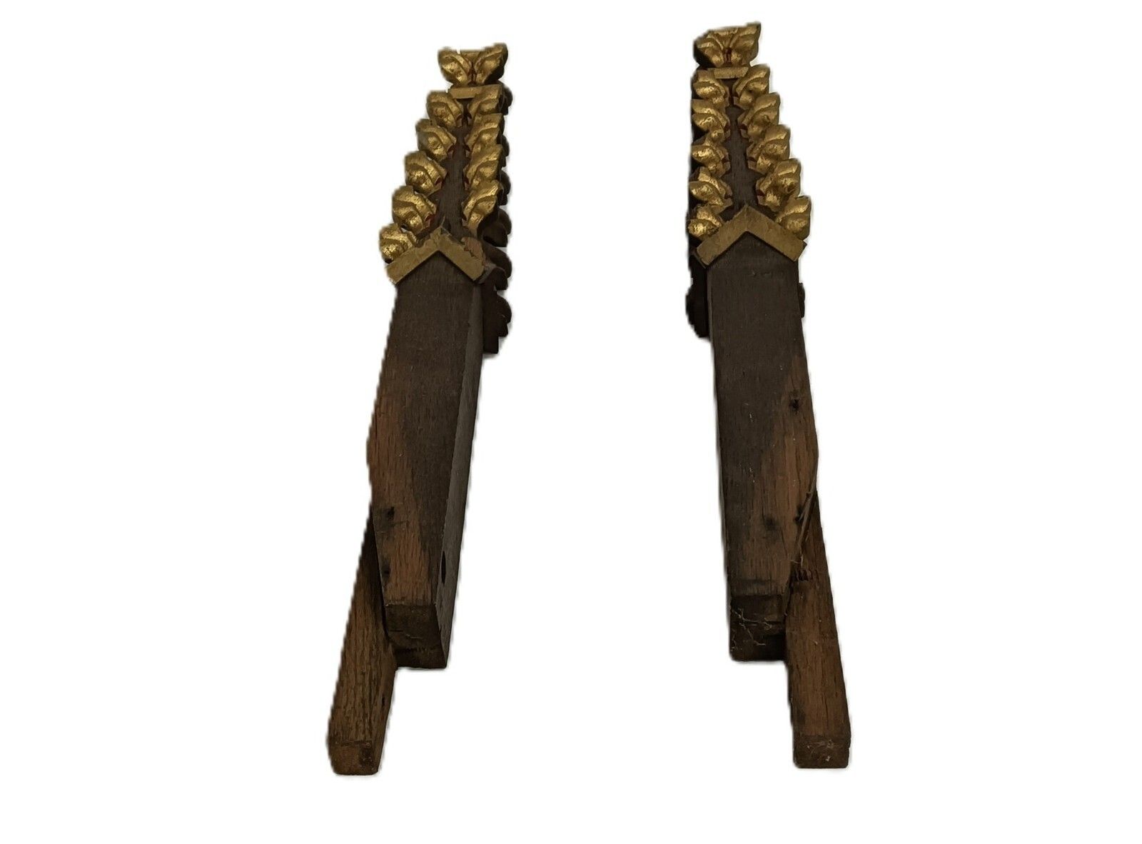 Neo Gothic 2 Reclaimed Carved Wood Large Spindles Balusters Trim Posts Pillar photo for sale