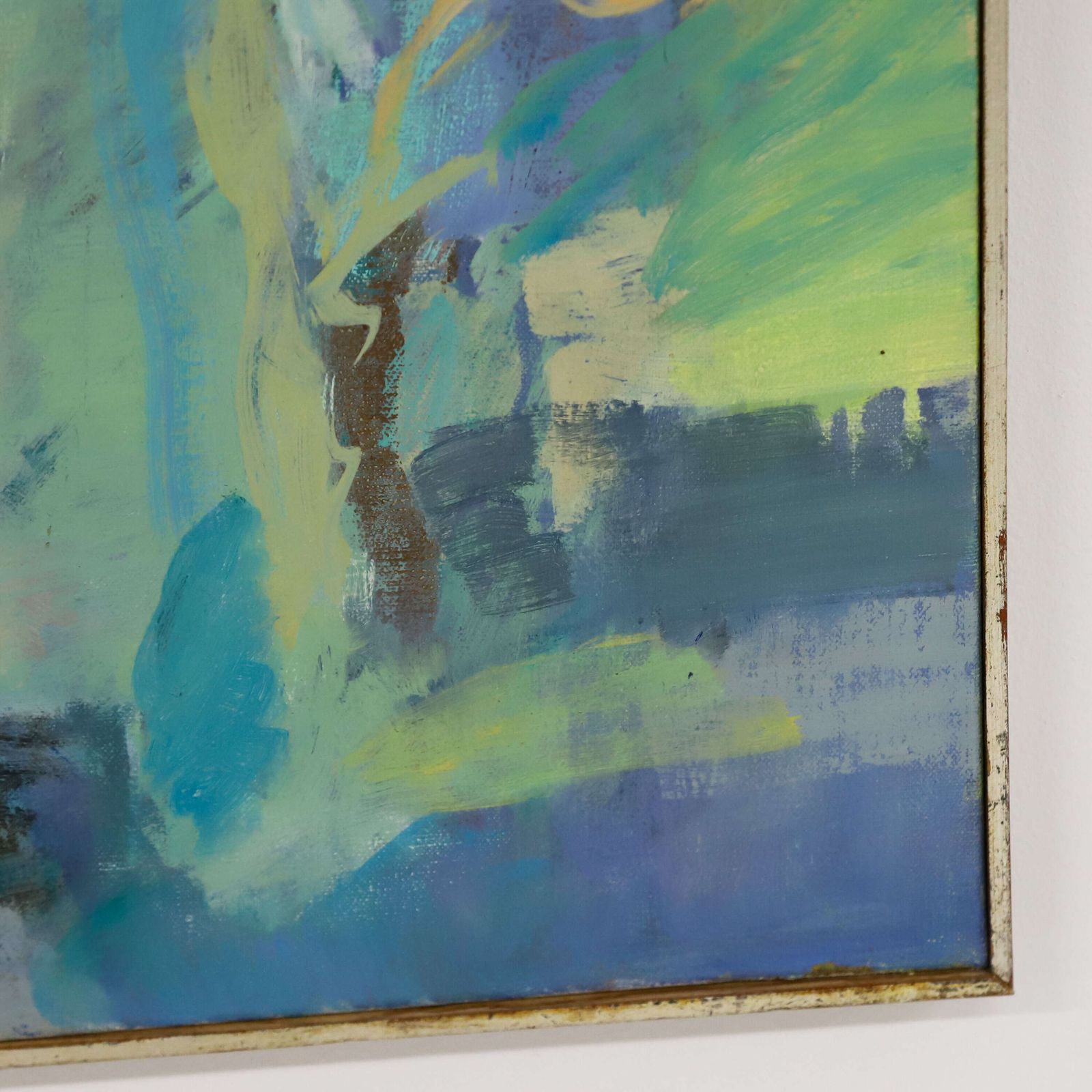 Abstract Danish Oil Painting By W Seidel Signed And Dated 1994 photo Art