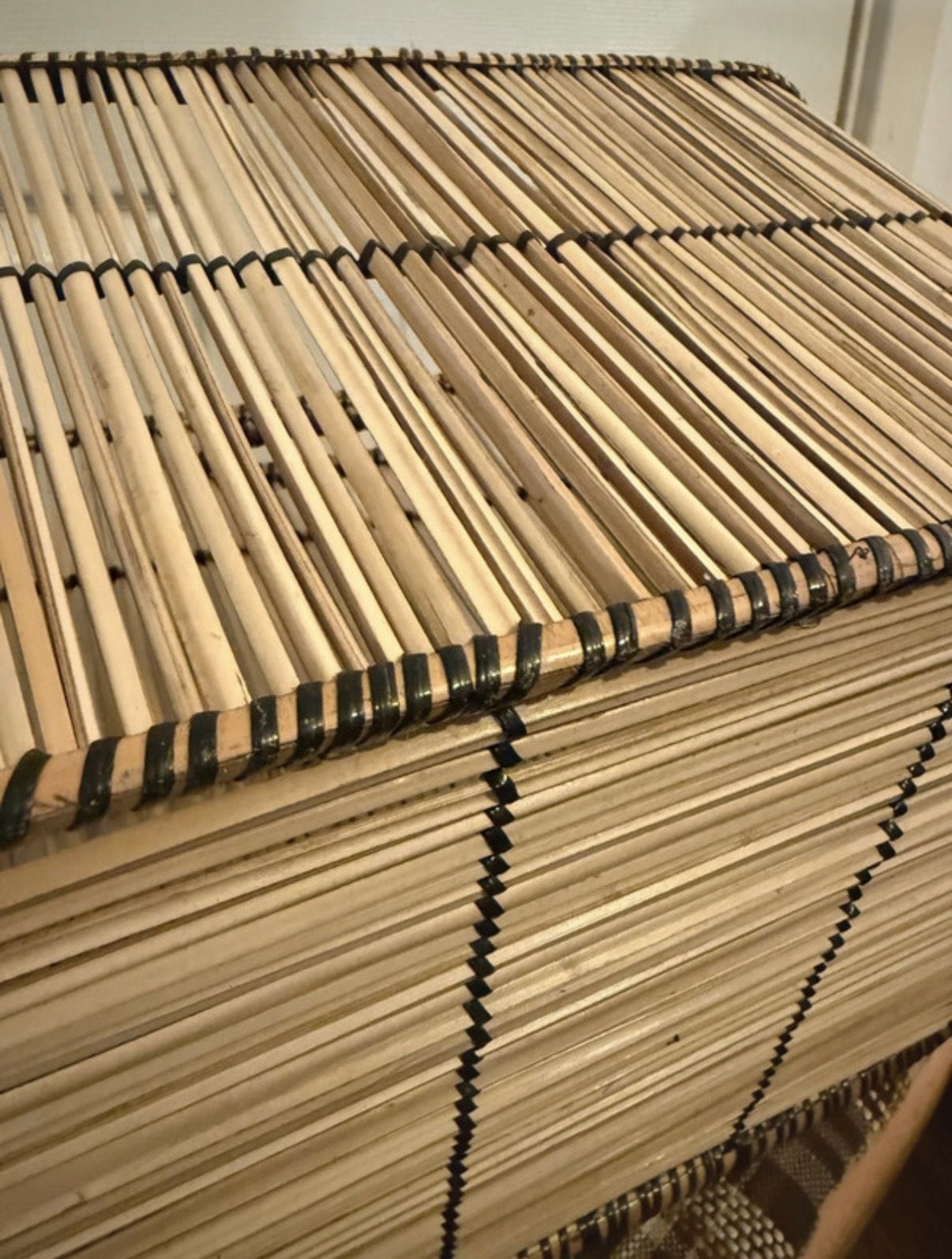 Vintage Bamboo Magazine/Vinyl Holder photo Home Decor