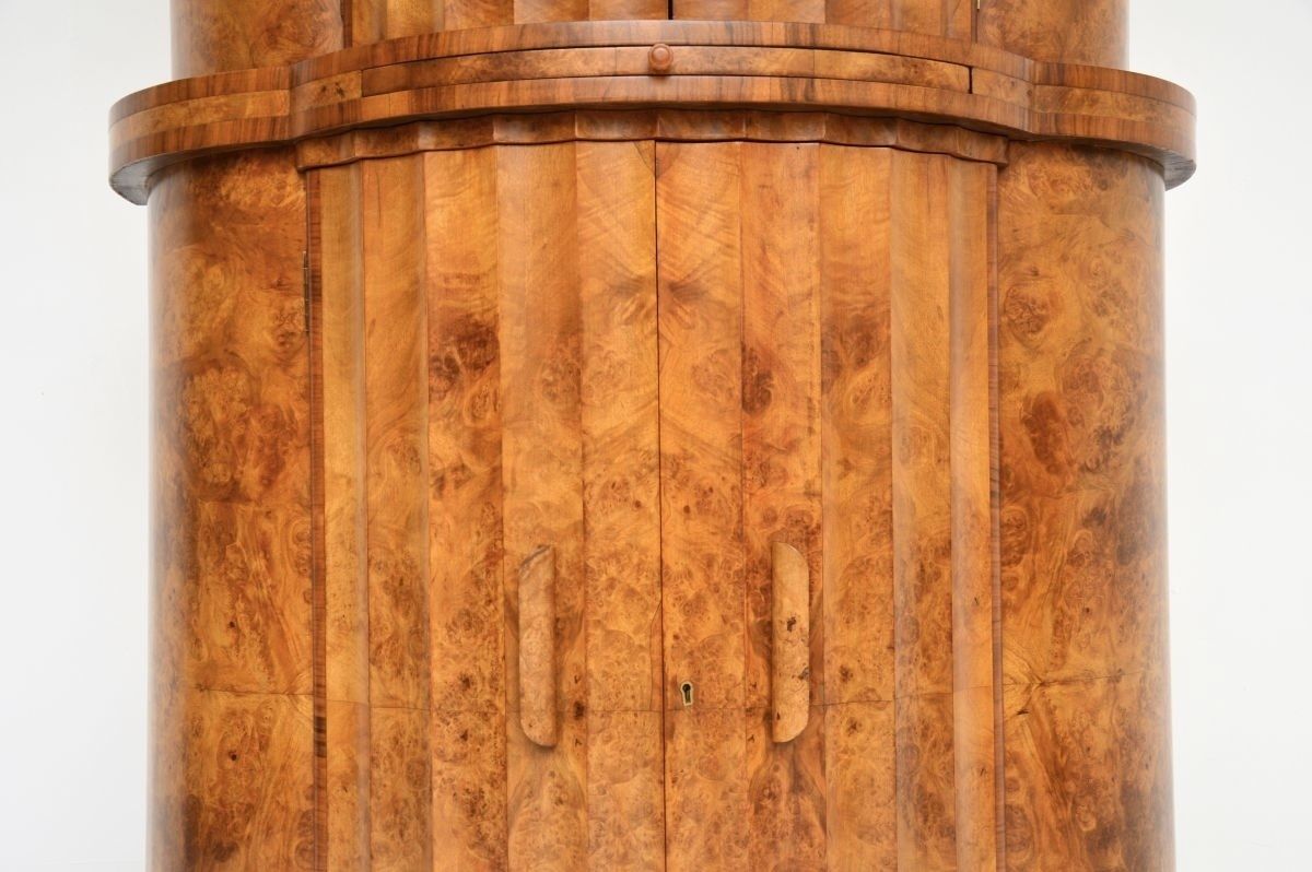 photo for sale Art Deco Burr Walnut Cocktail Cabinet By Epstein