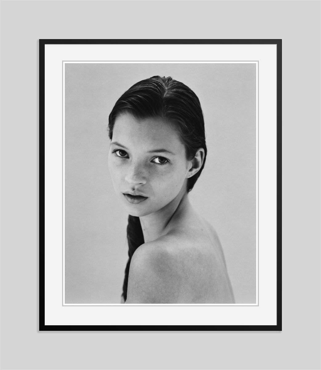 Jake Chessum 'Kate Moss London 1990' Signed Limited Edition Print Framed In Black