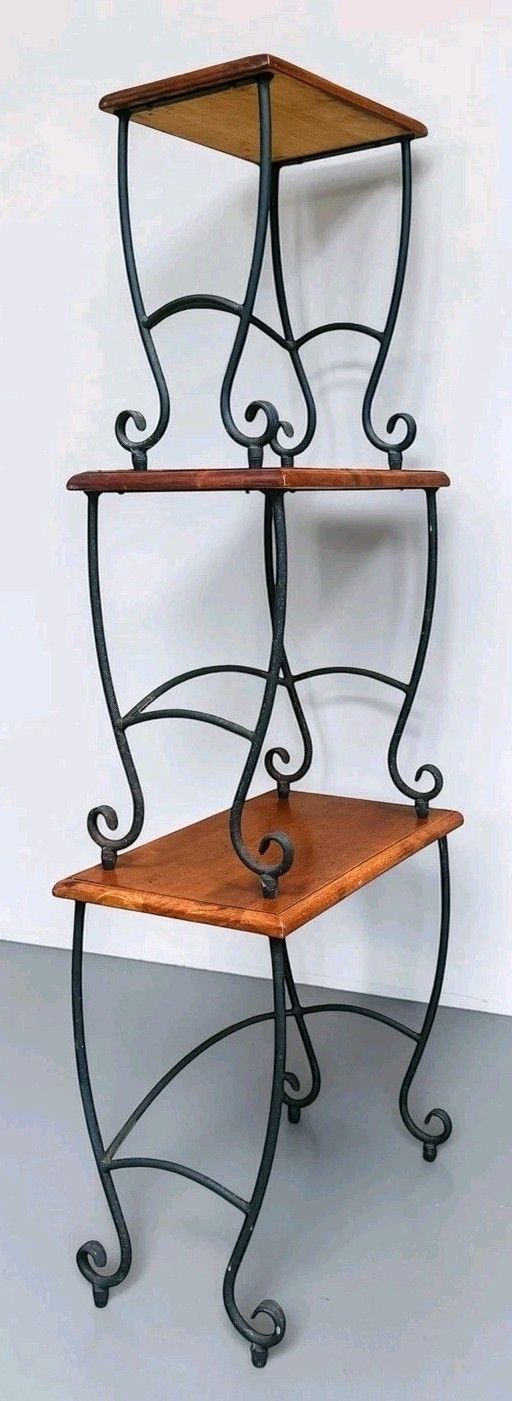Vintage Habitat Teak And Iron Nest Of Tables Retro C1960s Very Decorative photo vinterior