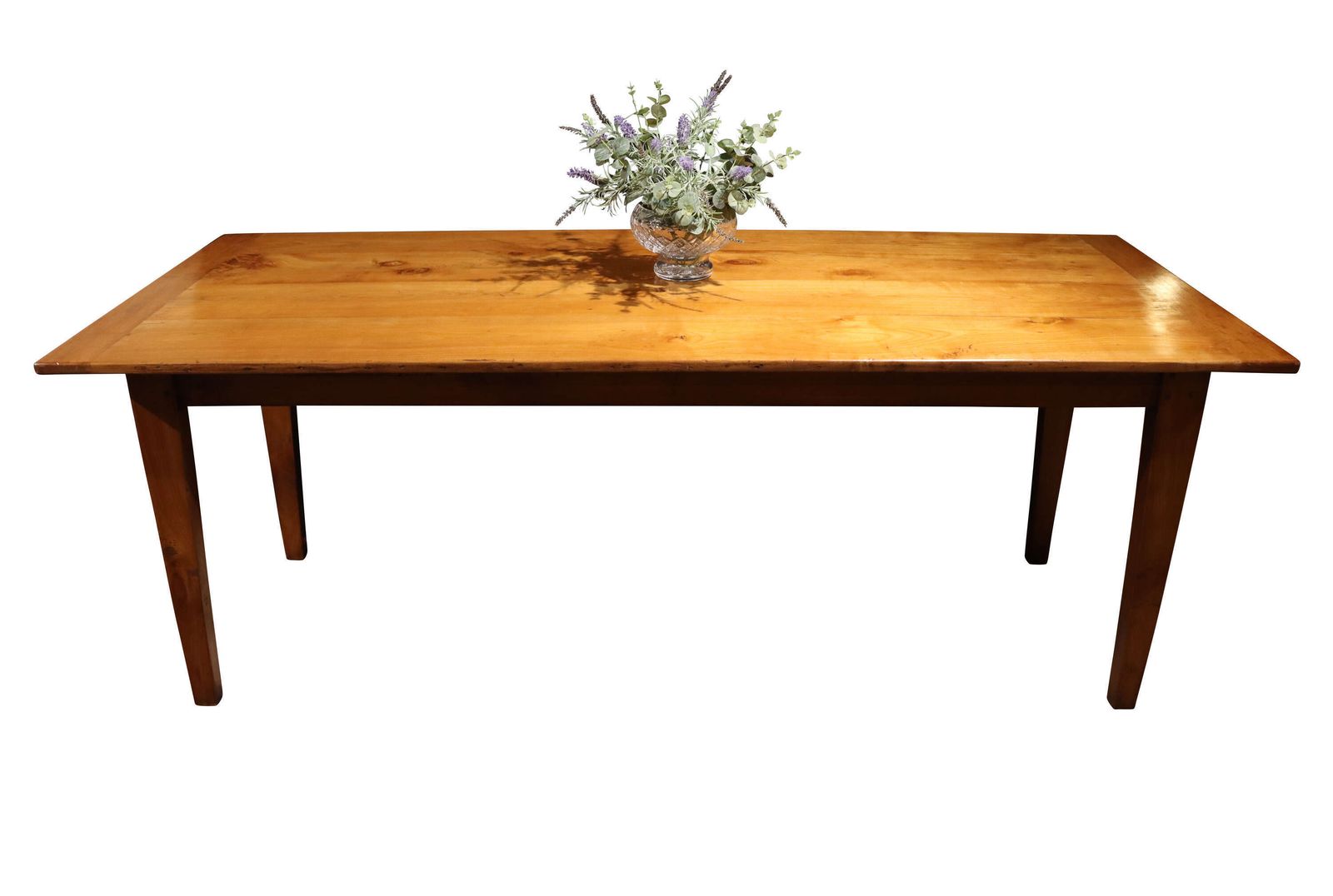 Large French Cherrywood Farmhouse Table With Bread Slide C.1880