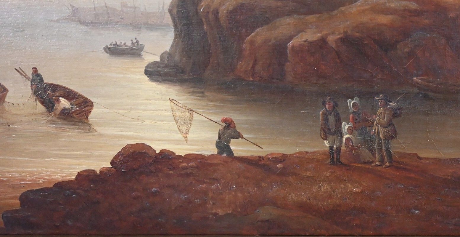 Painting "Light On The Port", French School, 19th Century photo buy