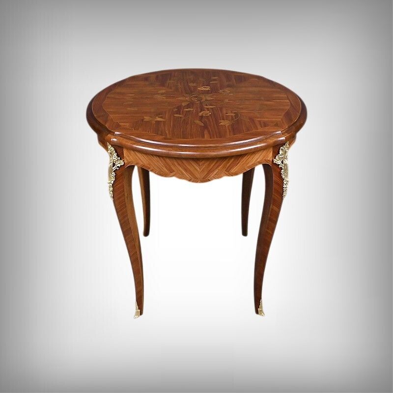 Louis XV Style Marquetry Coffee Table – Mid 20th Century