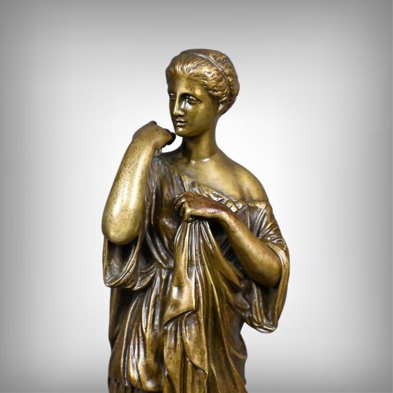 Bronze Sculpture "Diana Of Gabii", After Praxiteles, Signed Raingo Frères – 2nd Half Of The 19th Century photo furniture