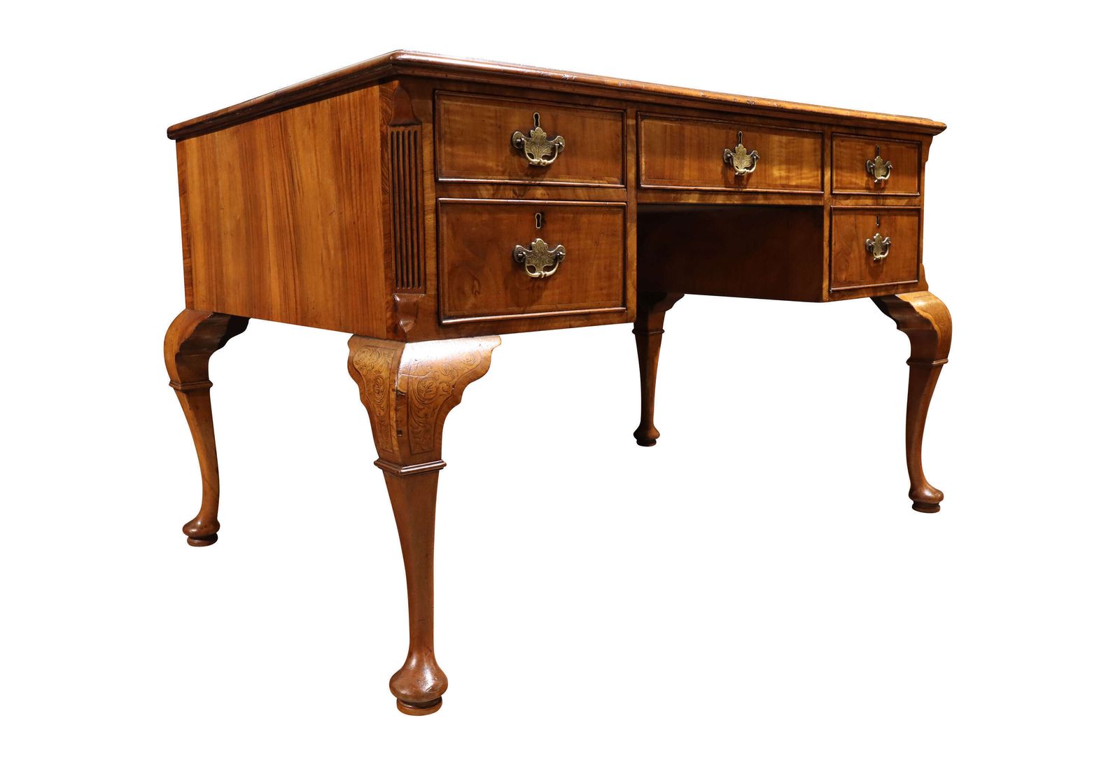 Fine Quality Edwardian Walnut Writing Desk By Gill & Reigate, C.1900 photo for sale
