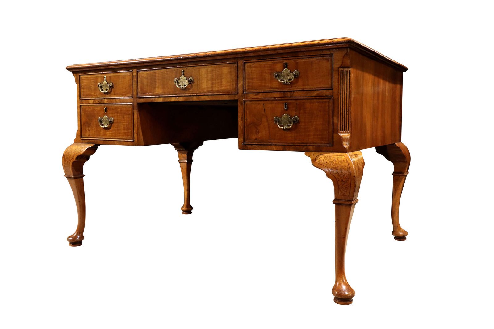 Fine Quality Edwardian Walnut Writing Desk By Gill & Reigate, C.1900 photo Furniture