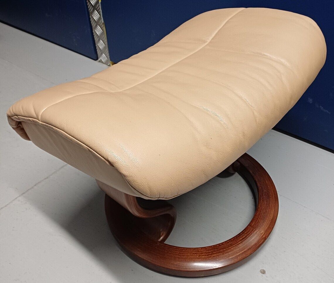 Ekornes Stressless Tan Leather Recliner Armchair And Footstool   Free Delivery Within 50 Miles, Further Afield At Cost. photo furniture