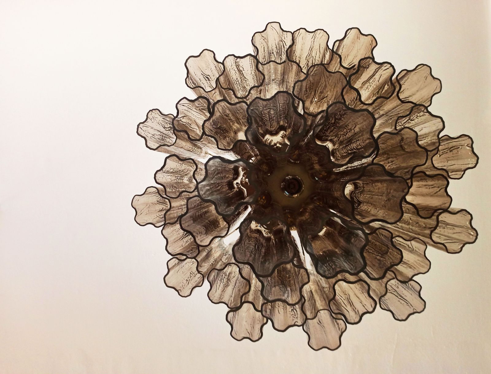 photo for sale Fantastic Murano Glass Tube Chandelier   36 Smoked Glass Tube